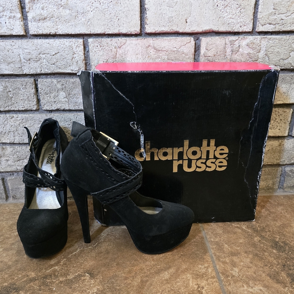 Black | CHARLOTTE RUSSE | Penelope Heels